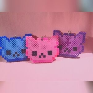 Cute cat perler bead figure